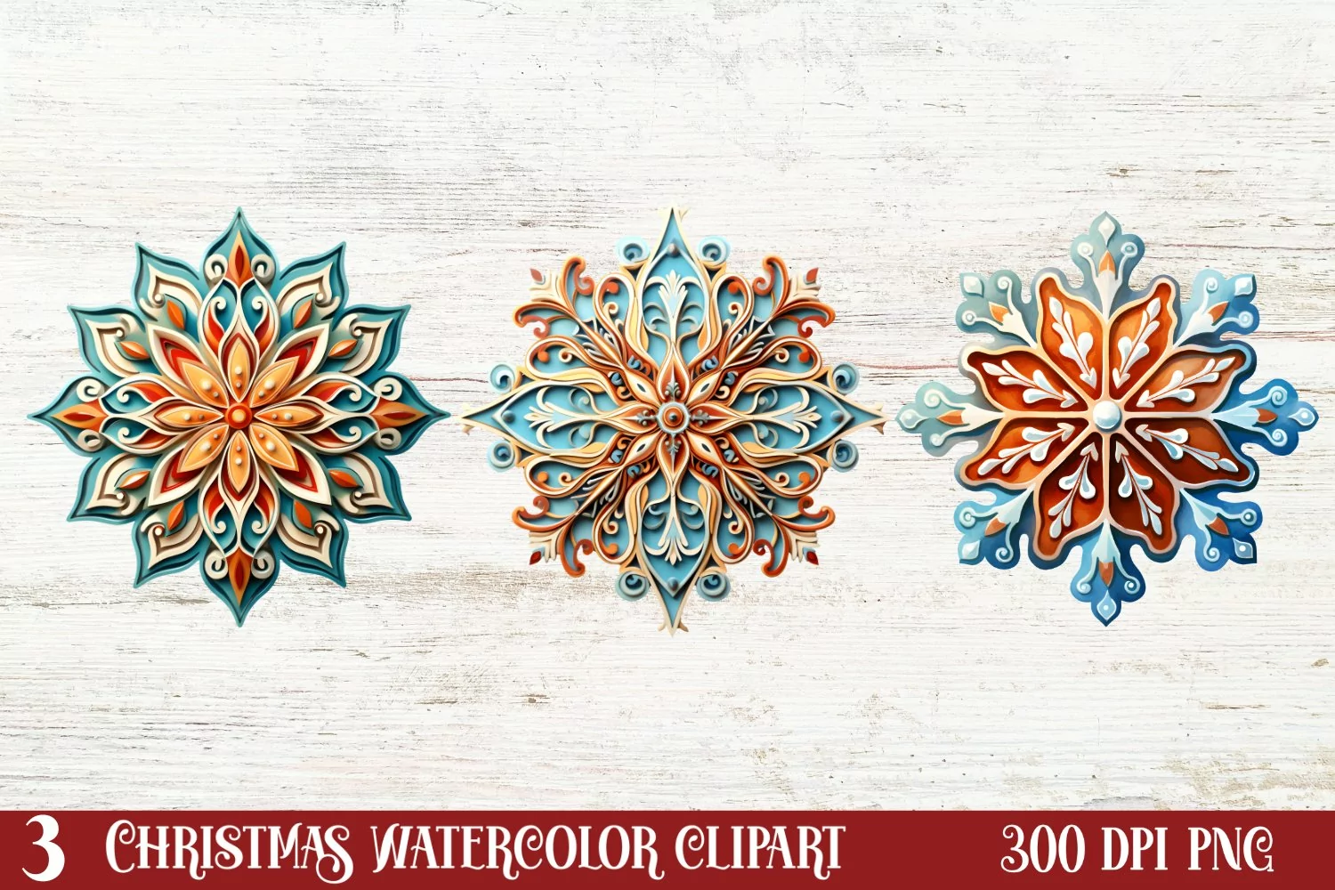 Beautiful Christmas Gingerbread Clipart, Christmas PNG product image 1