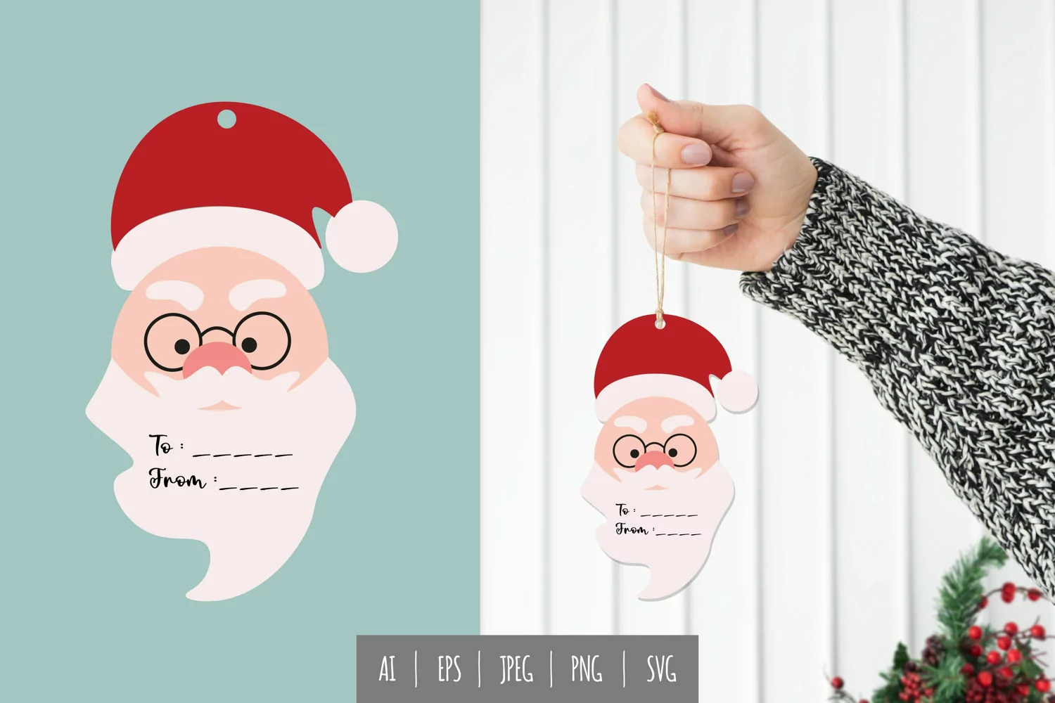 Christmas Santa Gift Tag product image 1