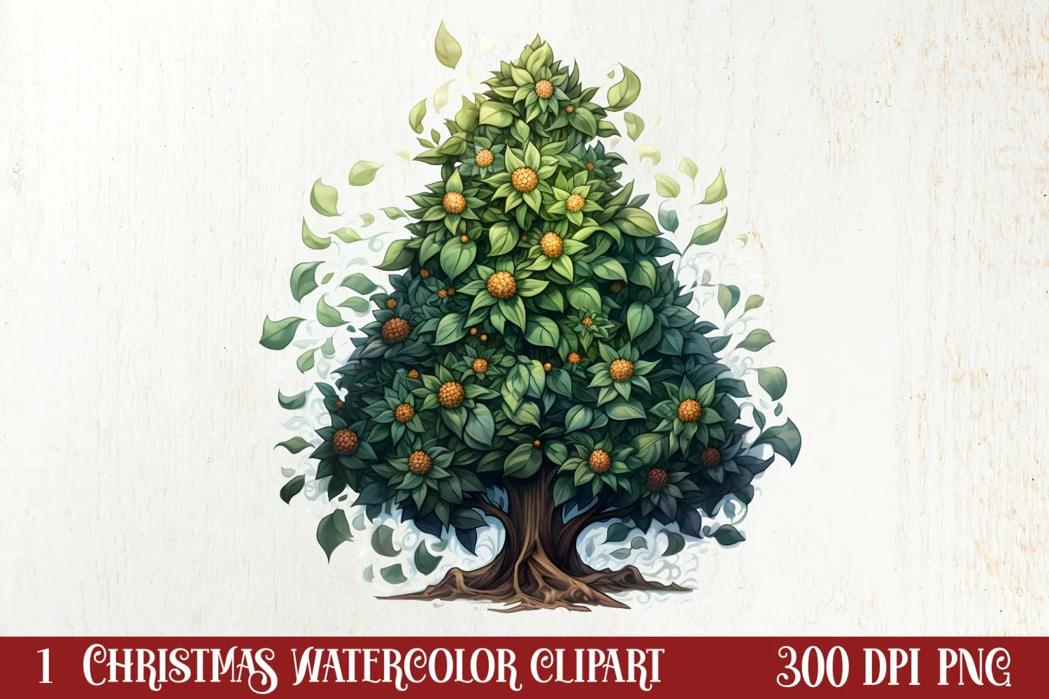 Christmas Tree Clipart Sublimation, Christmas PNG product image 1