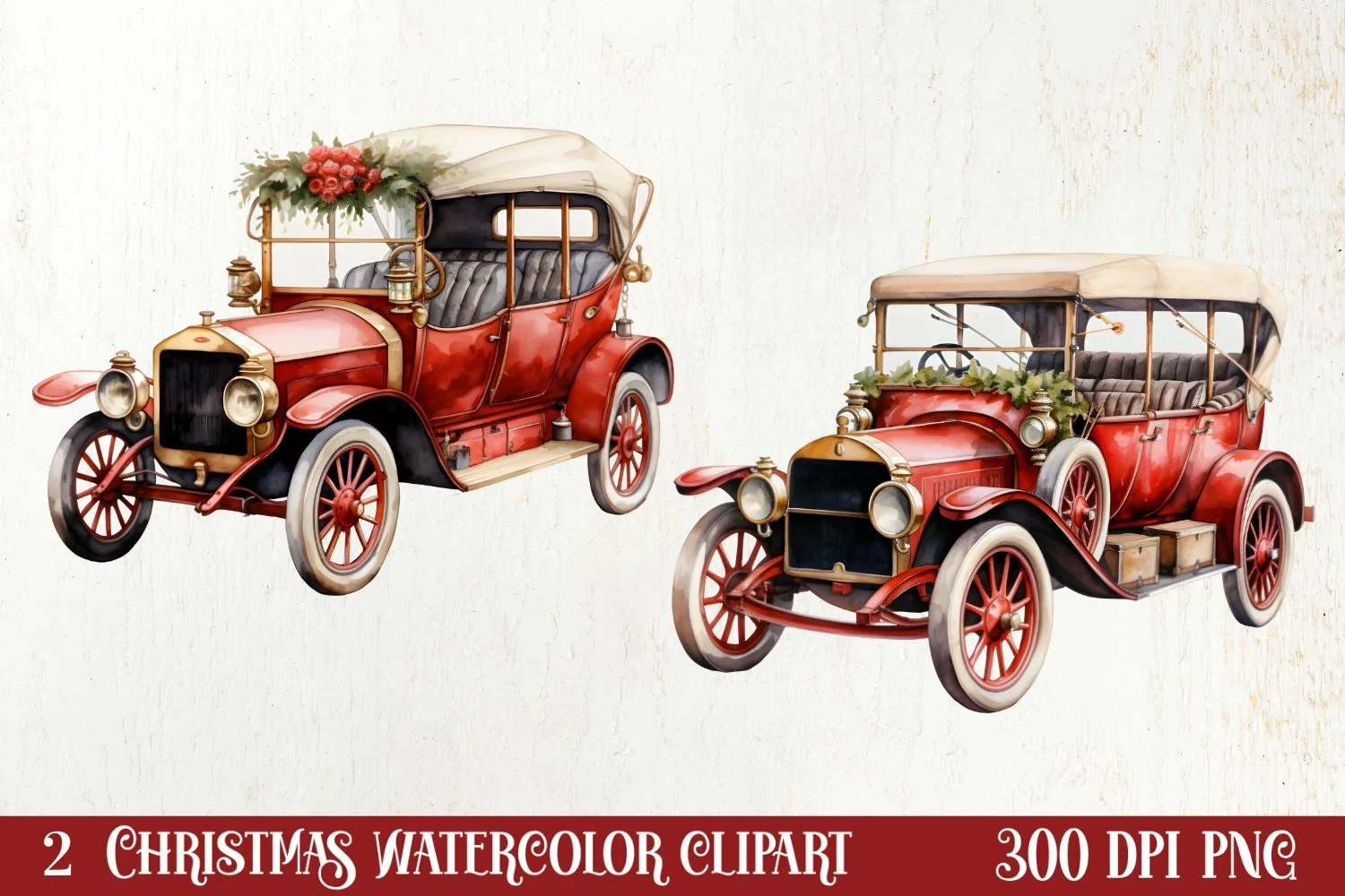 Vintage Christmas Magic Clipart, Christmas Clipart product image 1