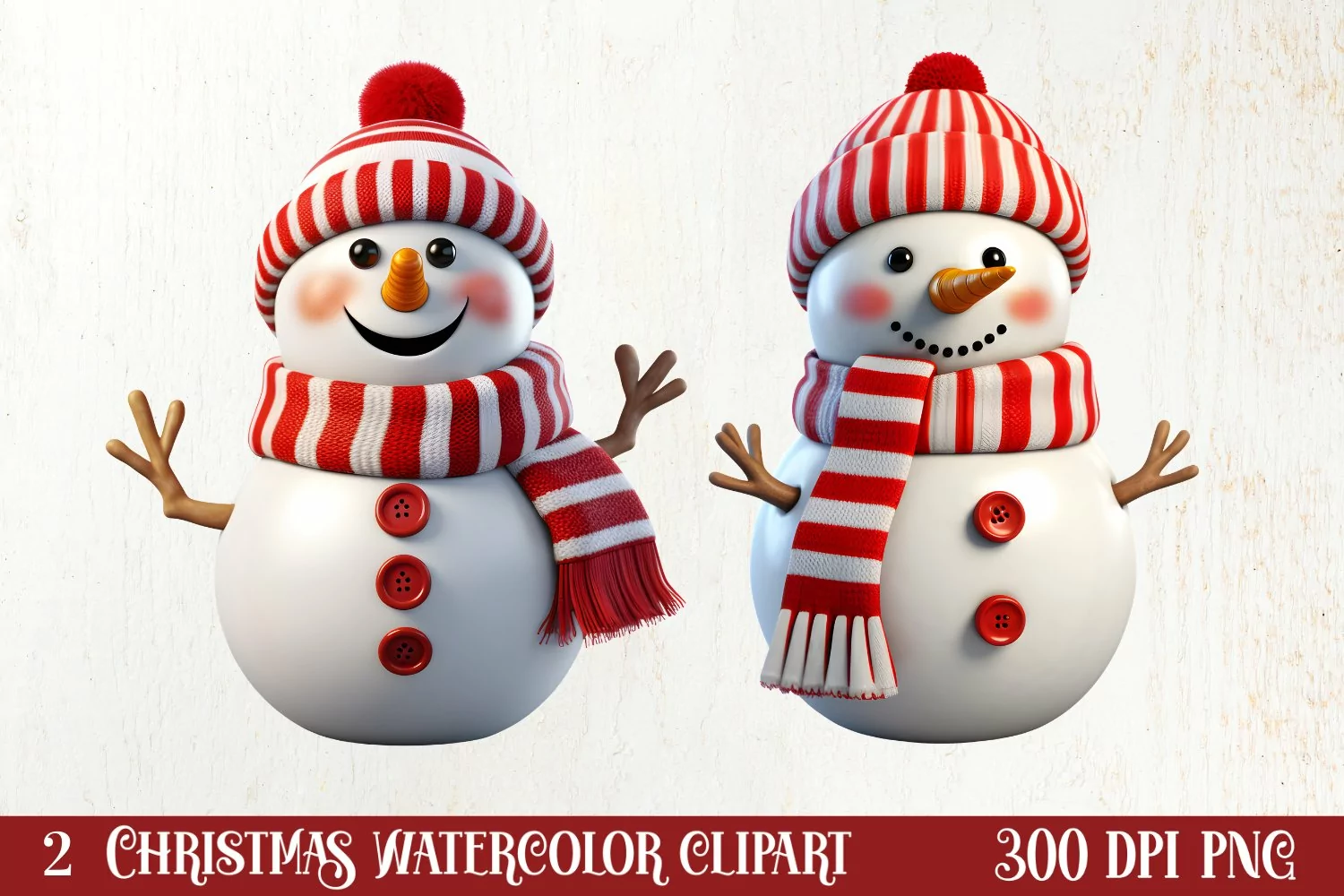 3D Christmas Sublimation Clipart product image 1