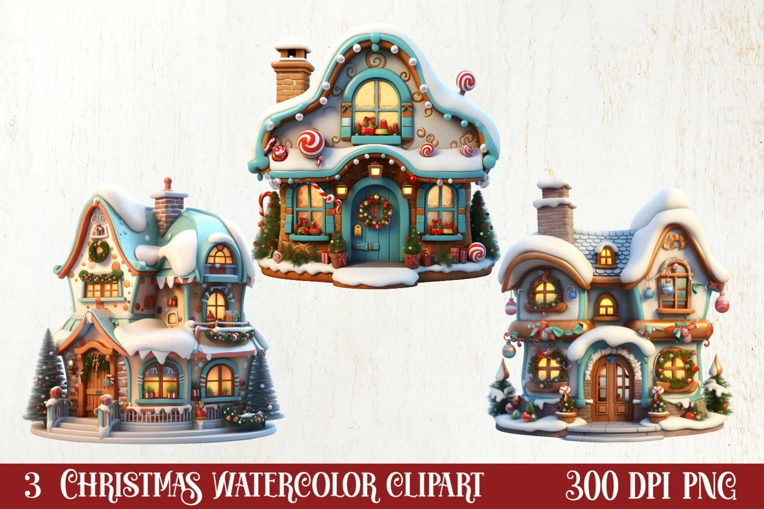 3D Christmas Sublimation Clipart product image 1