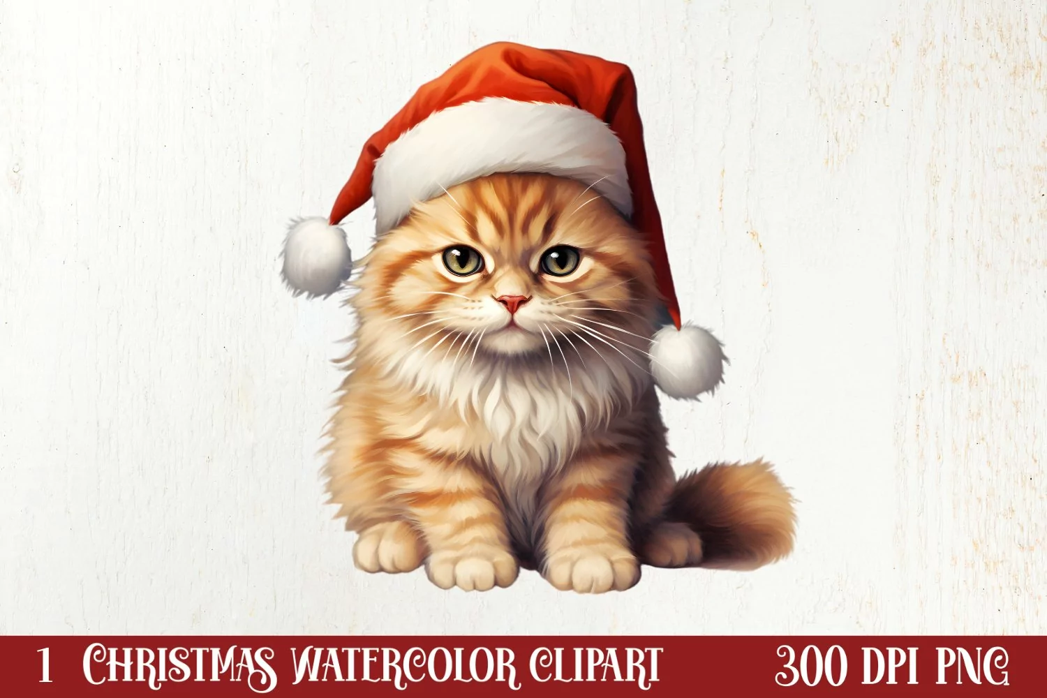 Cat Christmas Cat Art for Holiday Clipart product image 1