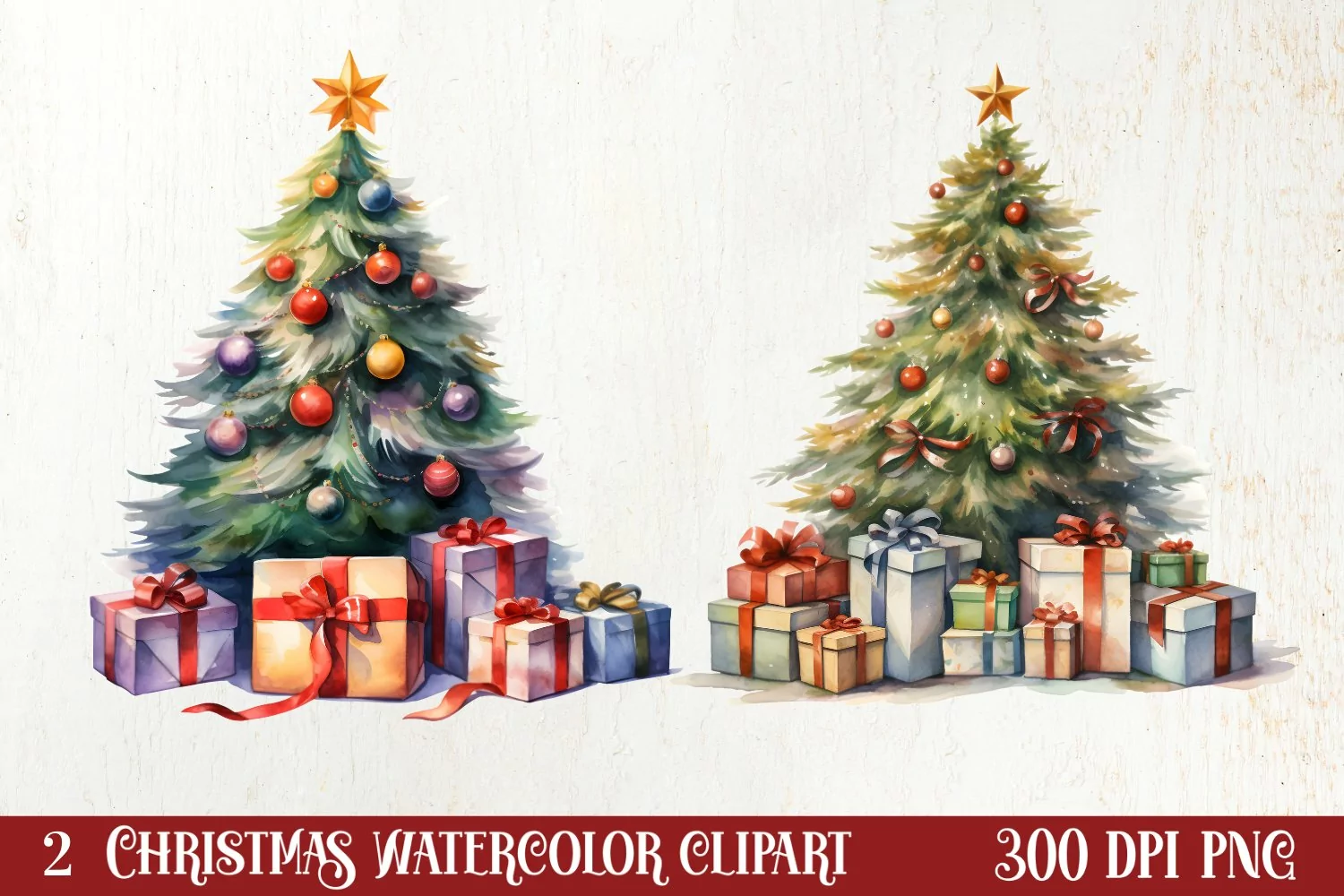 Christmas Tree Collection Clipart, Christmas PNG product image 1