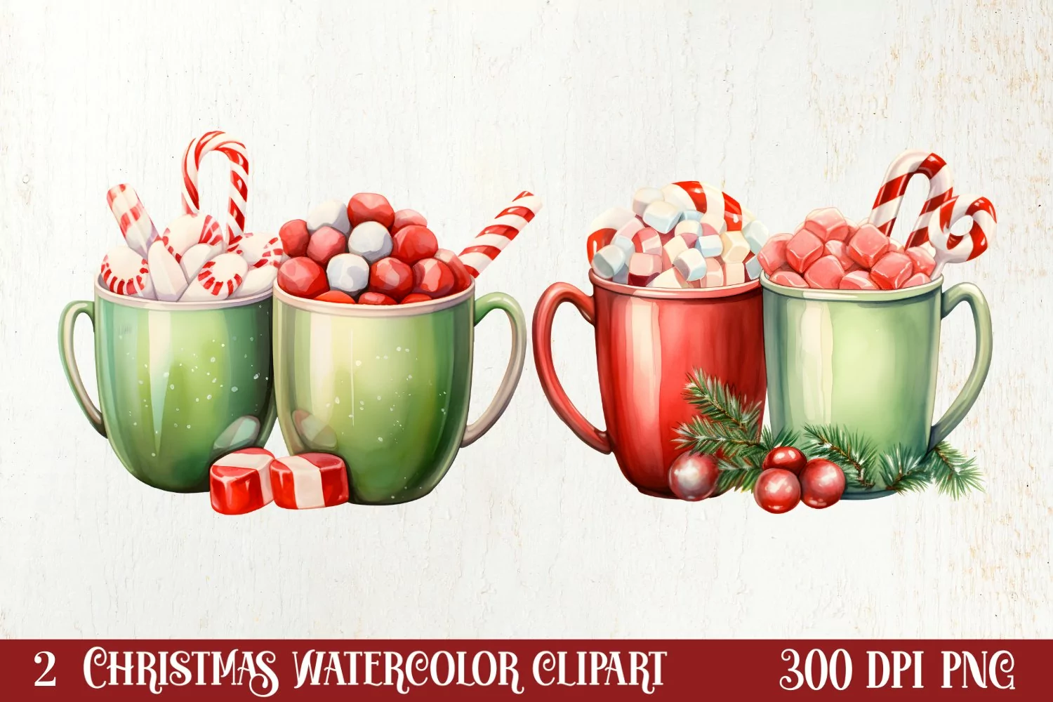 Whimsical Christmas Clipart , Christmas PNG product image 1
