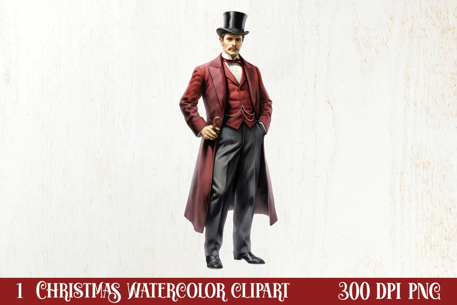 Vintage Christmas Magic Clipart, Christmas Clipart product image 1