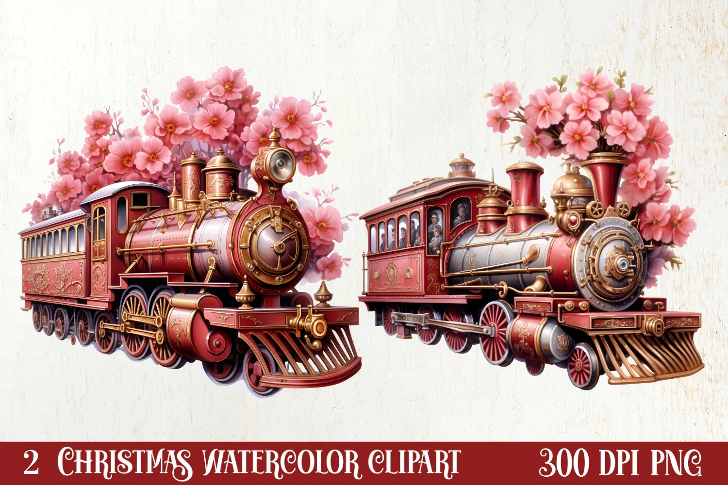 Vintage Christmas Magic Clipart, Christmas Clipart product image 1