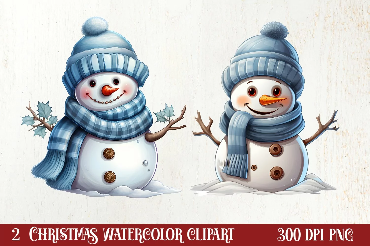 Christmas Snowman Peeking Clipart PNG product image 1