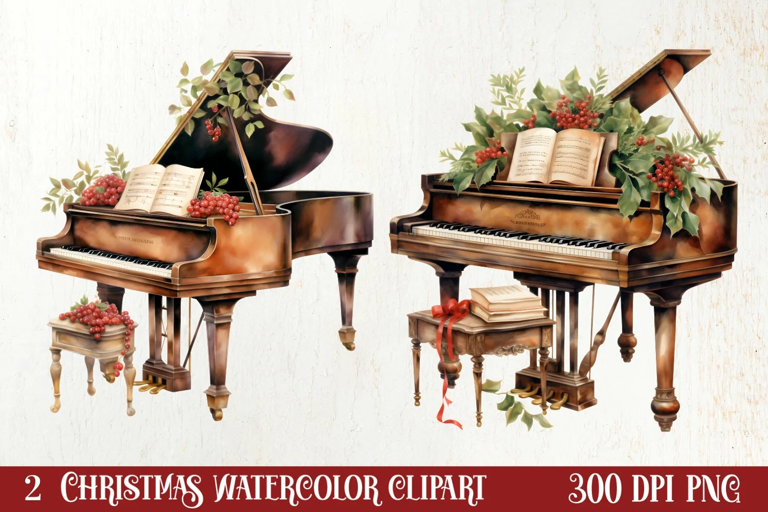 Vintage Christmas Magic Clipart, Christmas Clipart product image 1