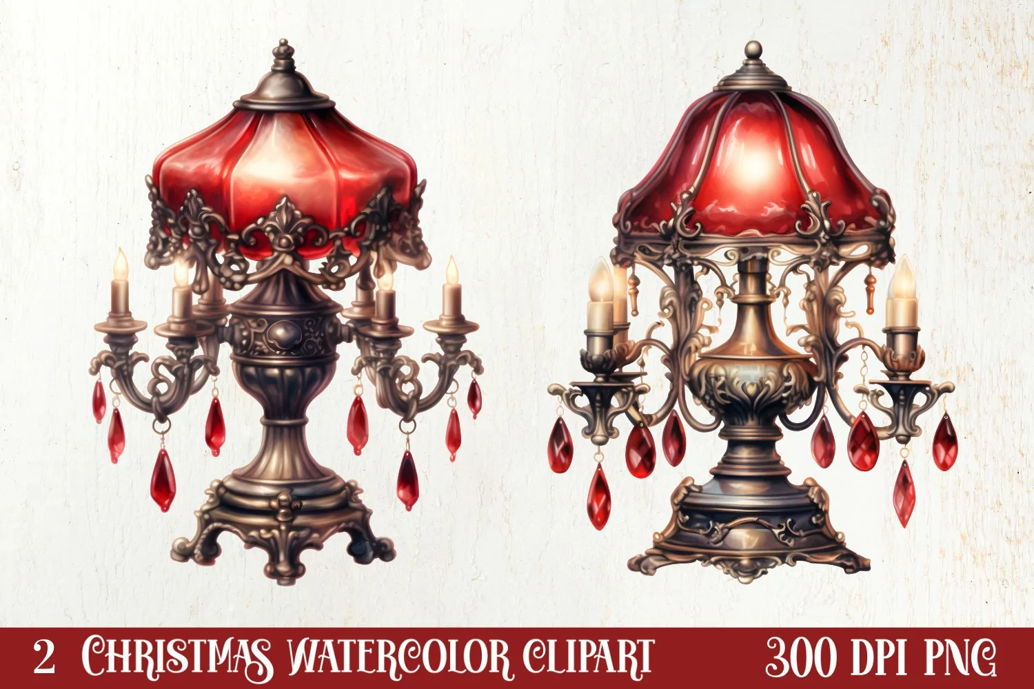 Vintage Christmas Magic Clipart, Christmas Clipart product image 1