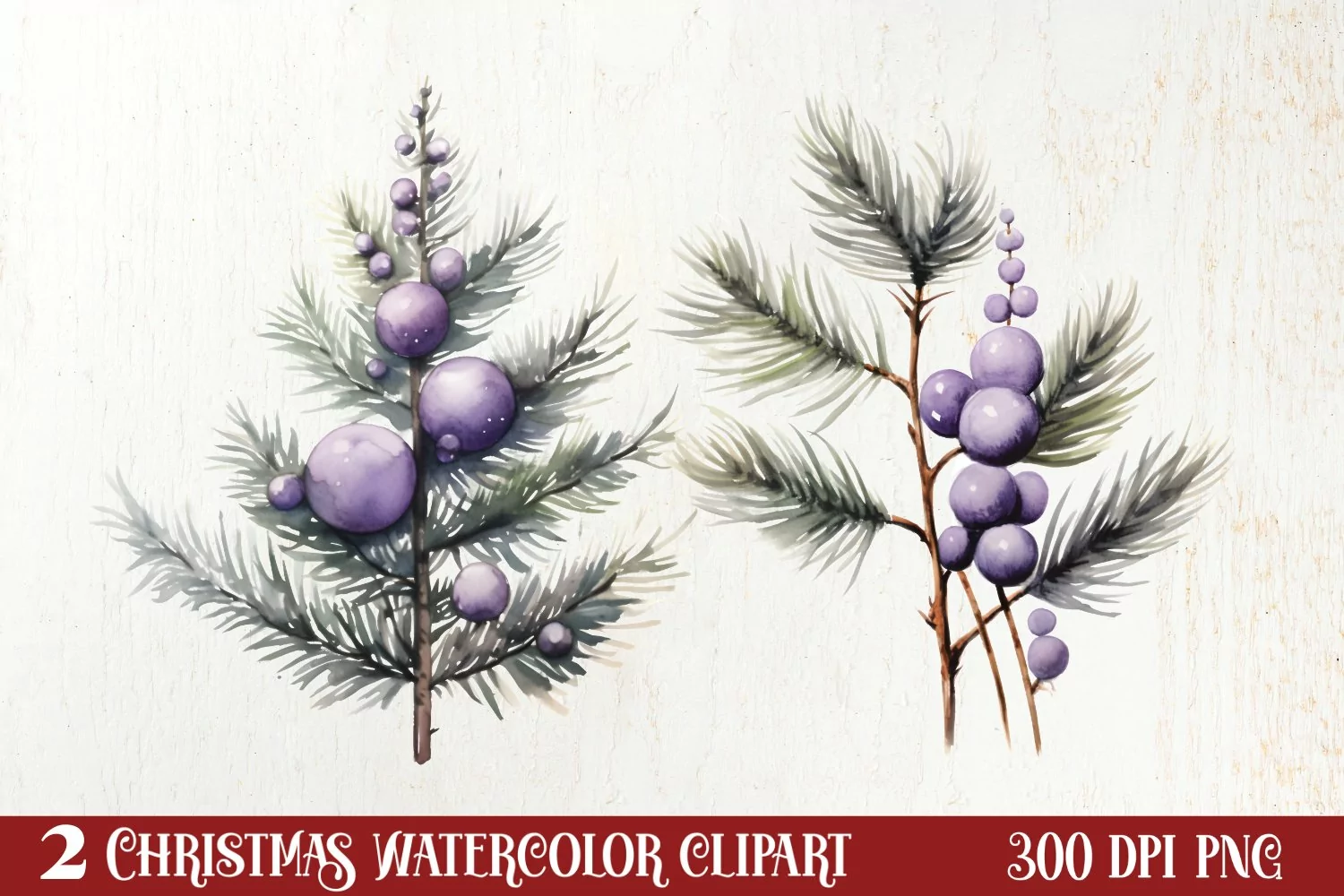 Lavender And Christmas Tree Sublimation Clipart product image 1