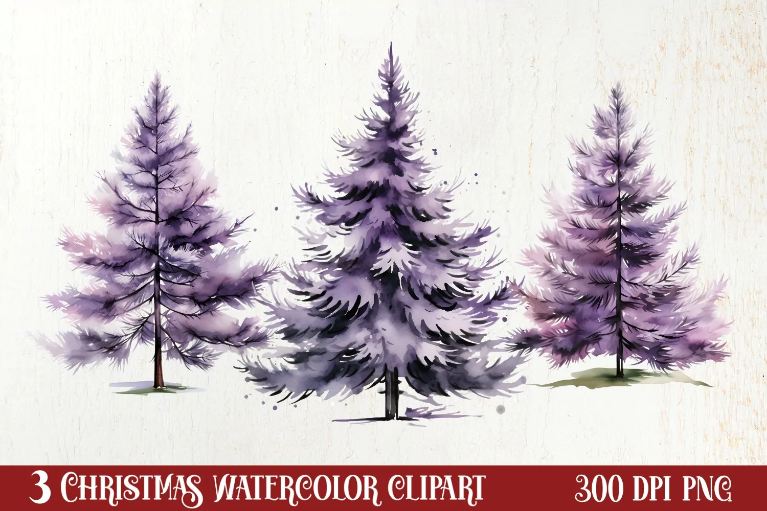 Lavender And Christmas Tree Sublimation Clipart product image 1
