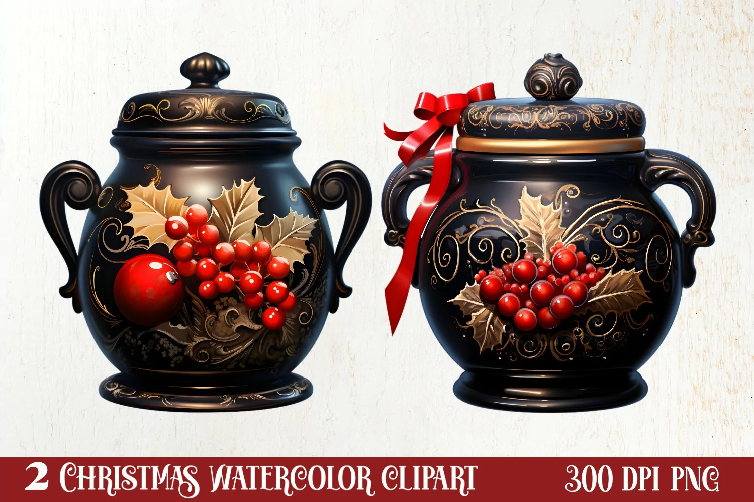 Gothic Christmas Clipart Sublimation, Gothic Christmas product image 1