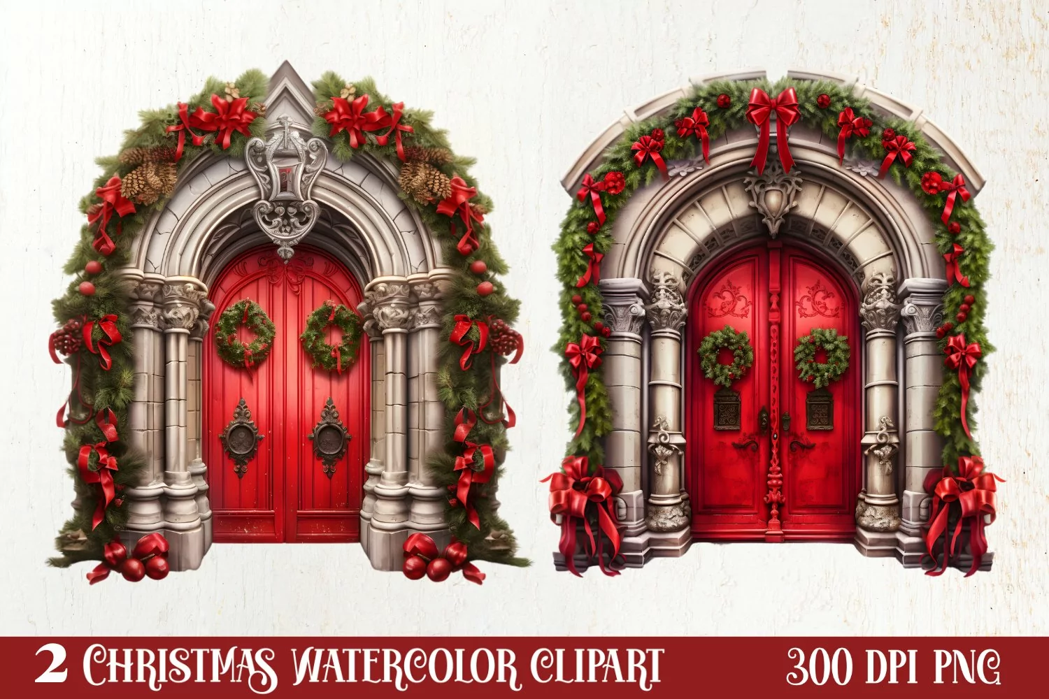 Gothic Christmas Clipart Sublimation, Gothic Christmas product image 1