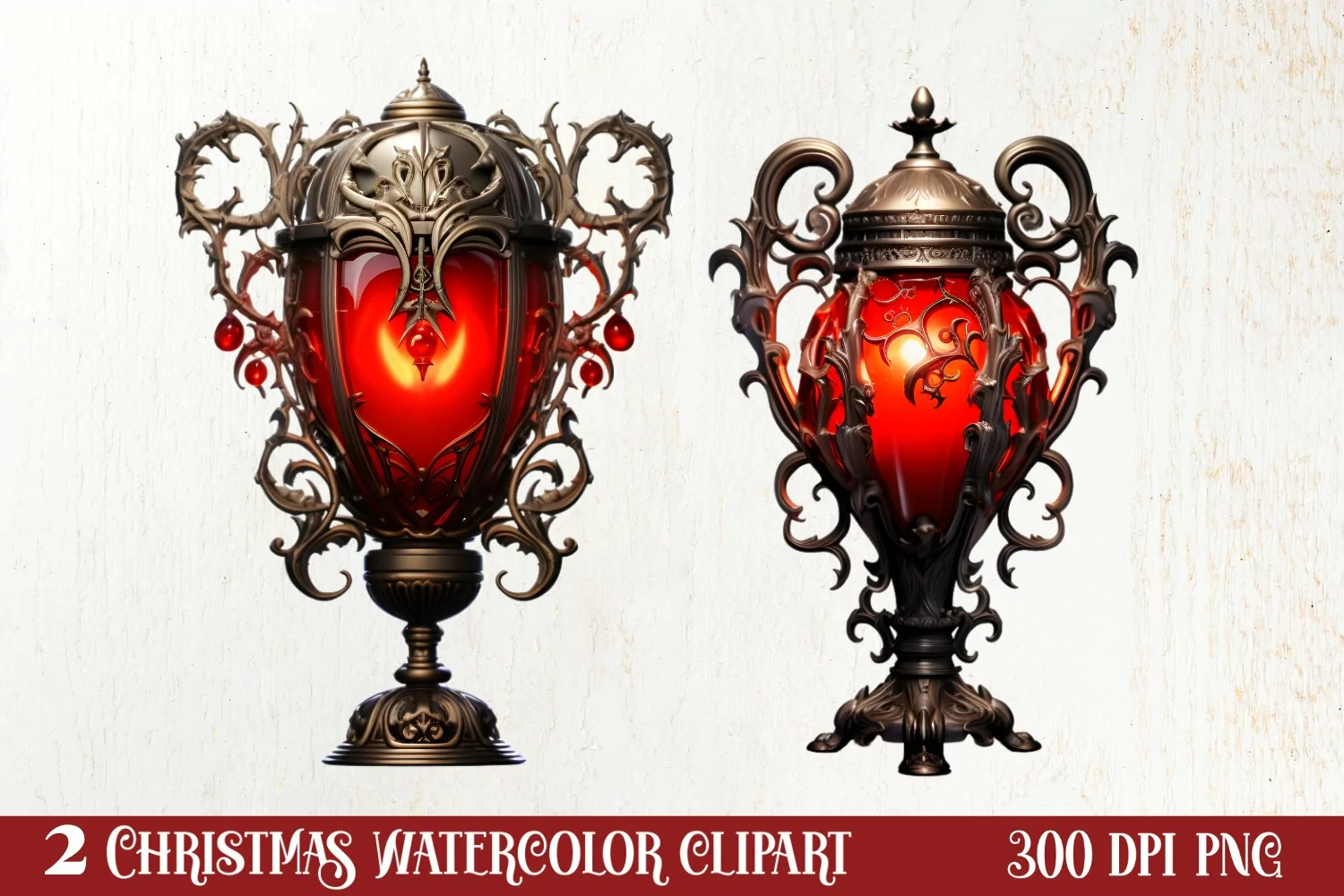 Gothic Christmas Clipart Sublimation, Gothic Christmas product image 1