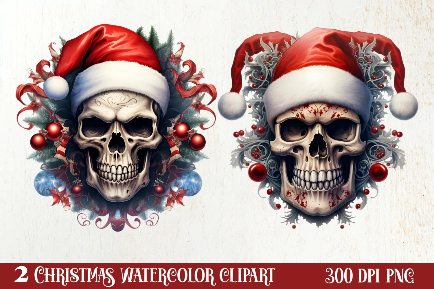 Gothic Christmas Clipart Sublimation, Gothic Christmas product image 1
