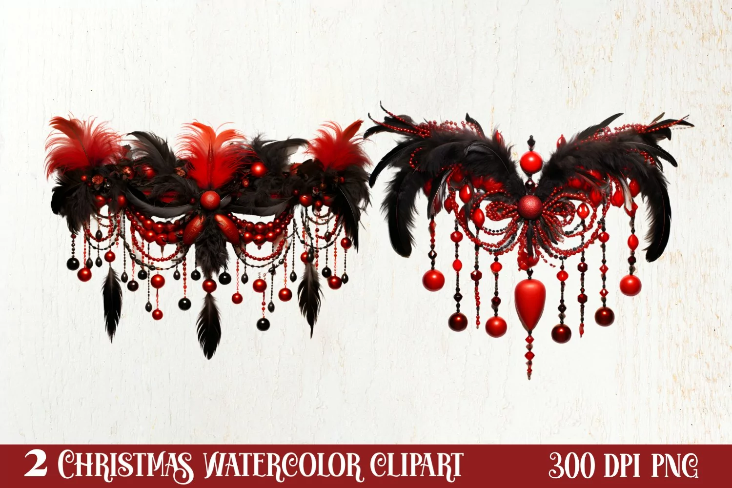 Gothic Christmas Clipart Sublimation, Gothic Christmas product image 1