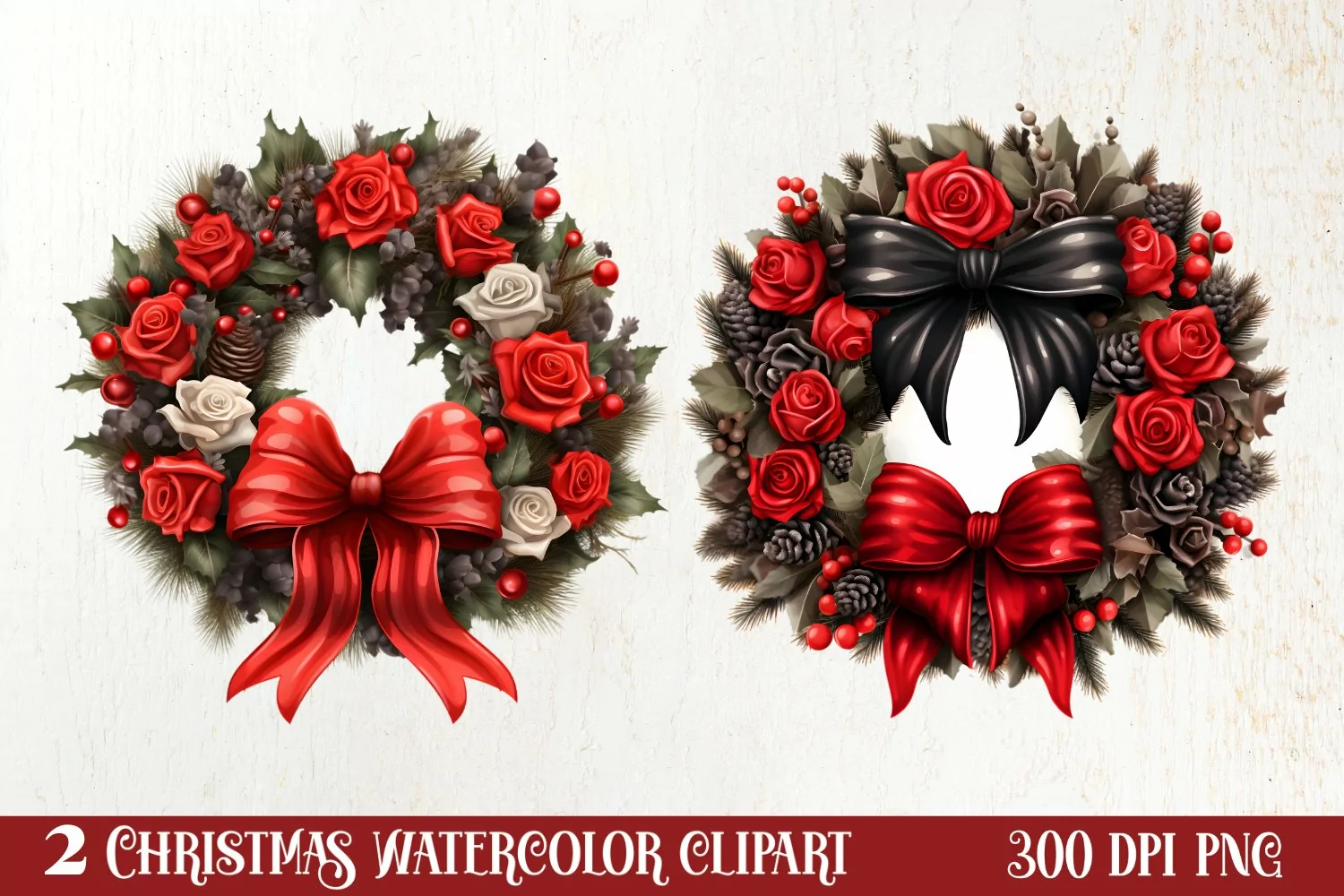 Gothic Christmas Clipart Sublimation, Gothic Christmas product image 1