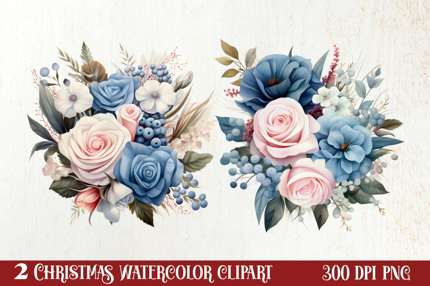 Parisian Christmas Clipart, Parisian Christmas Sublimation product image 1