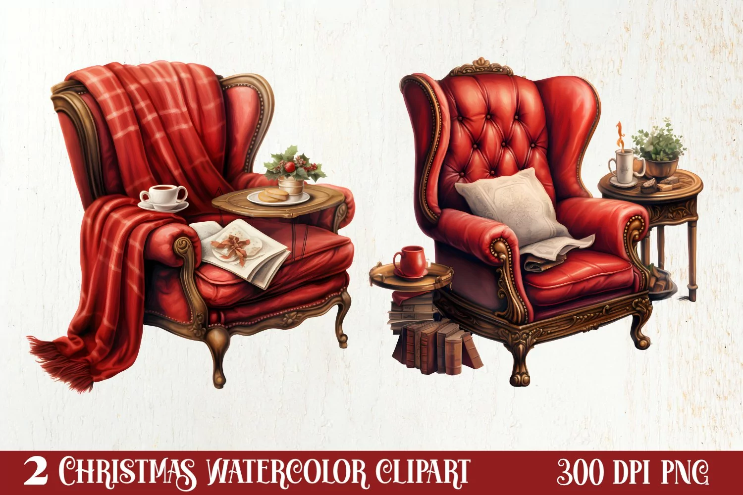 Christmas Coffee Clipart Sublimation, Christmas PNG product image 1