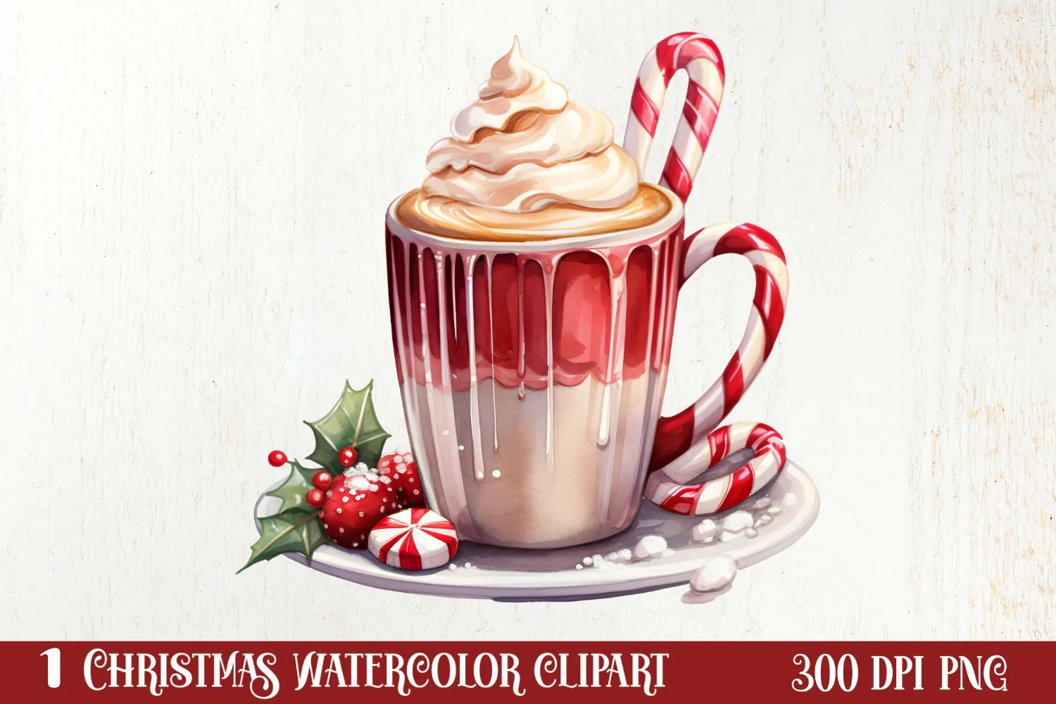 Christmas Coffee Hot Cocoa Sublimation Clipart product image 1