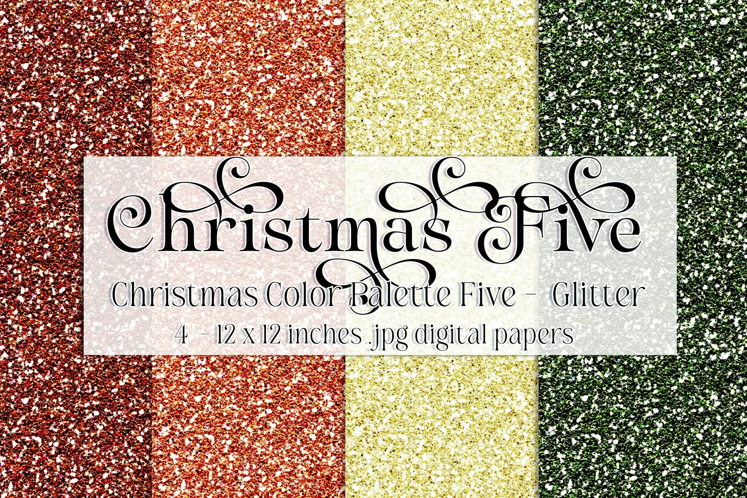 Christmas Background, Christmas Five Color Palette, Glitter product image 1