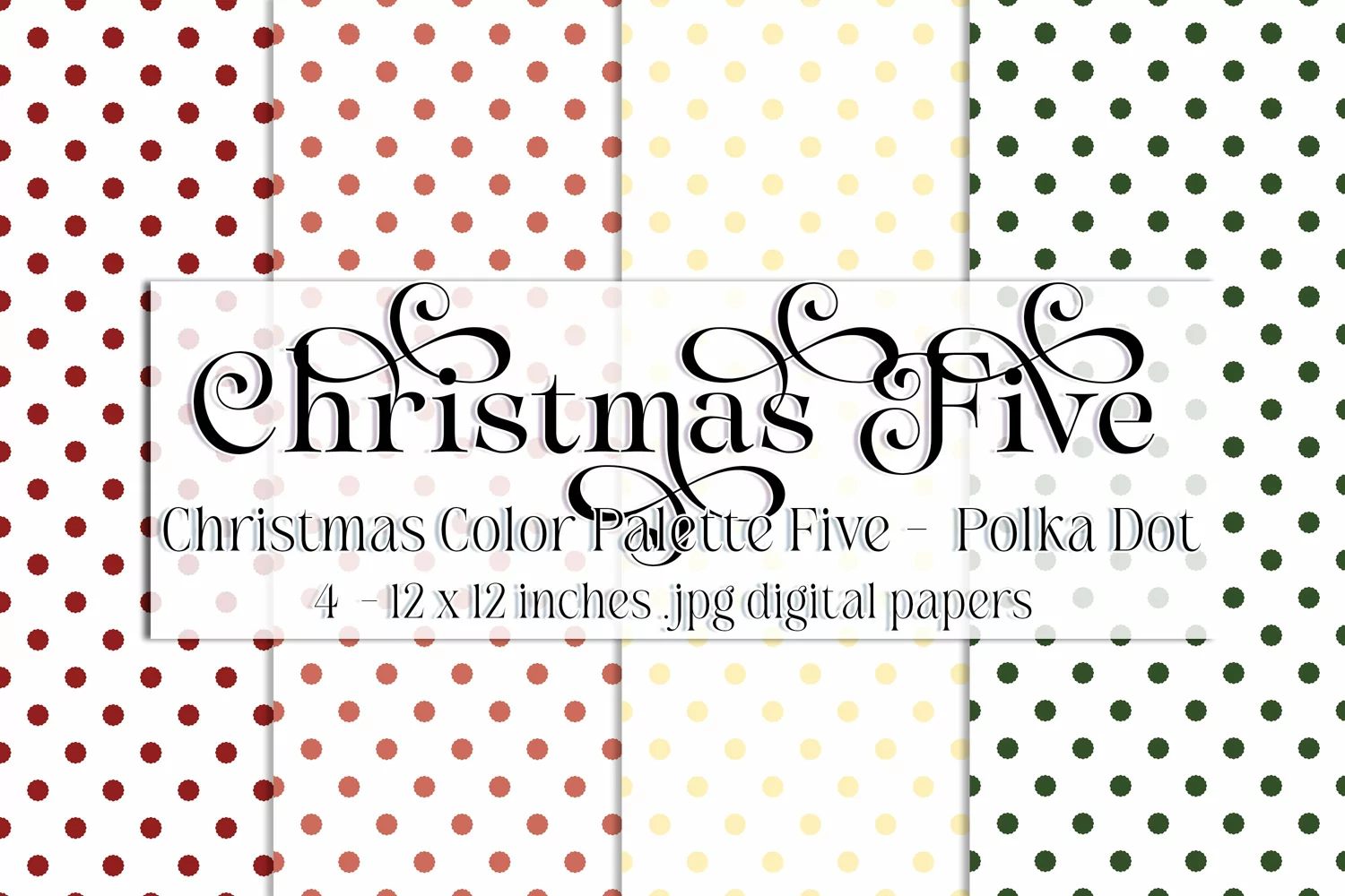 Christmas Background, Christmas Five Color Palette, Dots product image 1