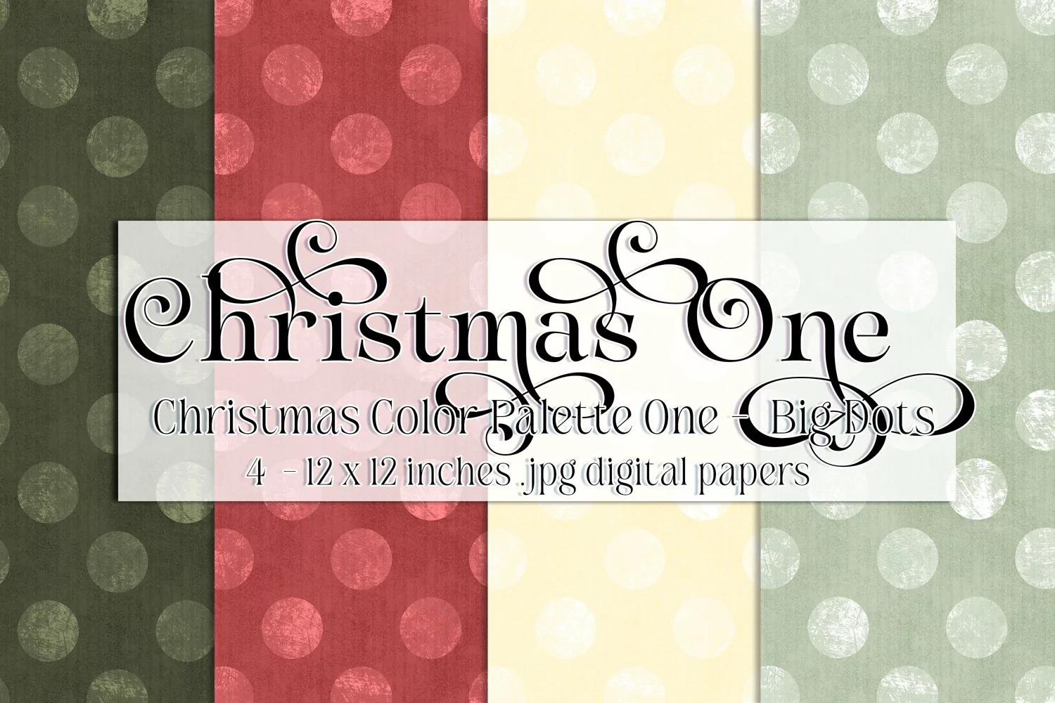 Christmas Background, Christmas One Color Palette, Big Dots product image 1