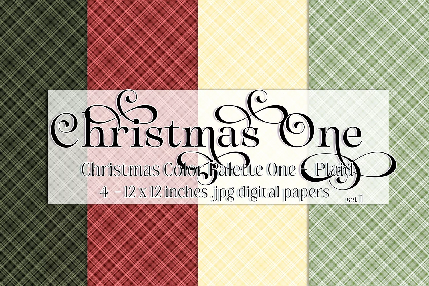 Christmas Background, Christmas One Color Palette, Plaid s1 product image 1