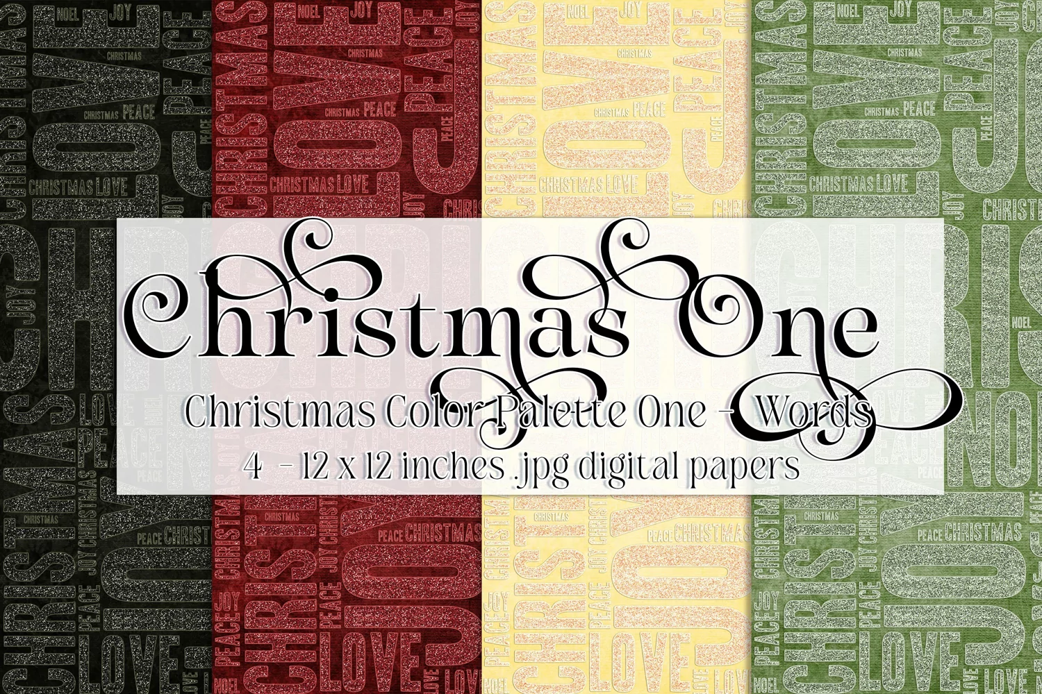 Christmas Background, Christmas One Color Palette, Words product image 1