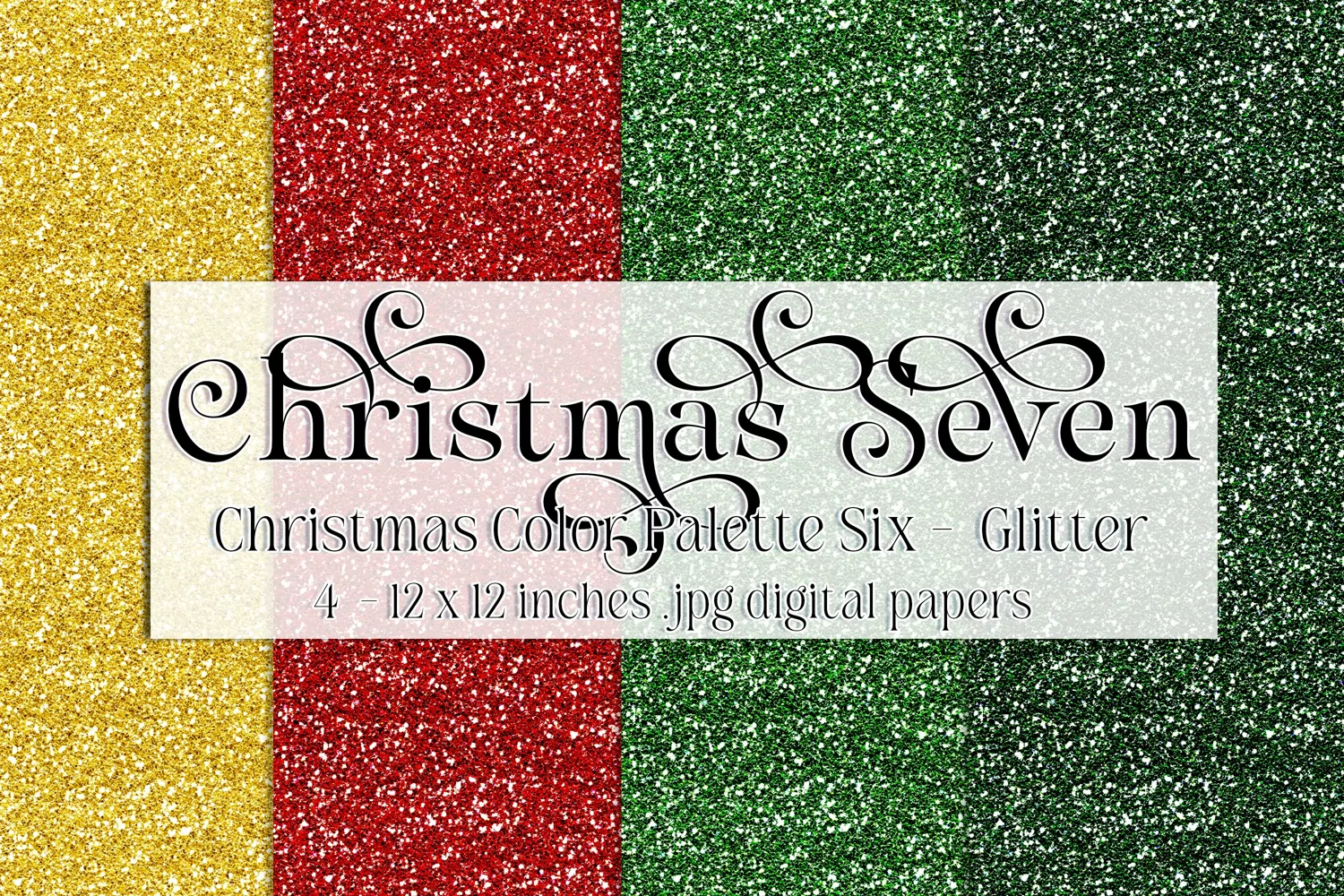 Christmas Background, Christmas Seven Color Palette, Glitter product image 1