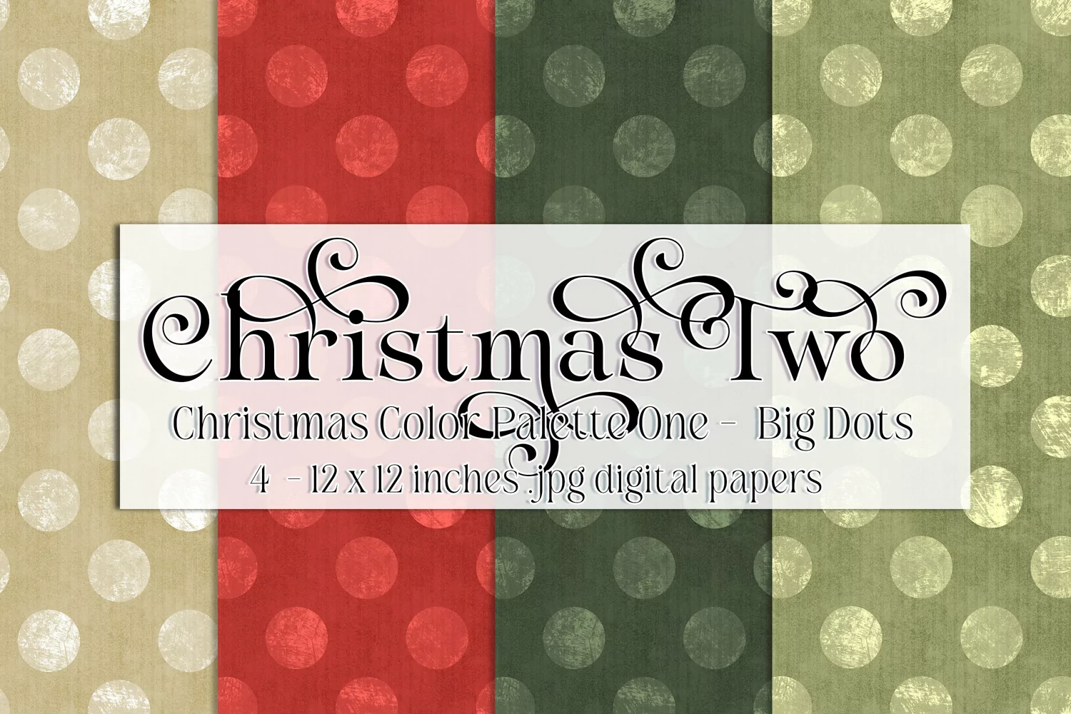 Christmas Background, Christmas Two Color Palette, Big Dots product image 1
