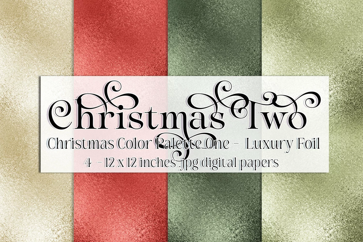 Christmas Background, Christmas Two Color Palette, Foil product image 1