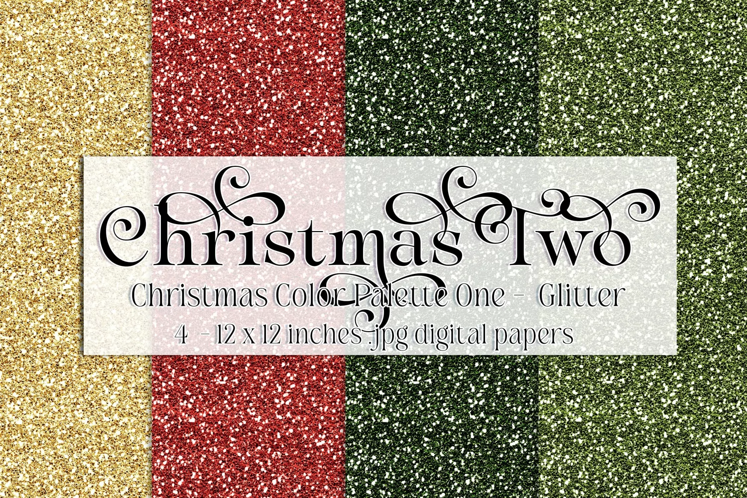 Christmas Background, Christmas Two Color Palette, Glitter product image 1