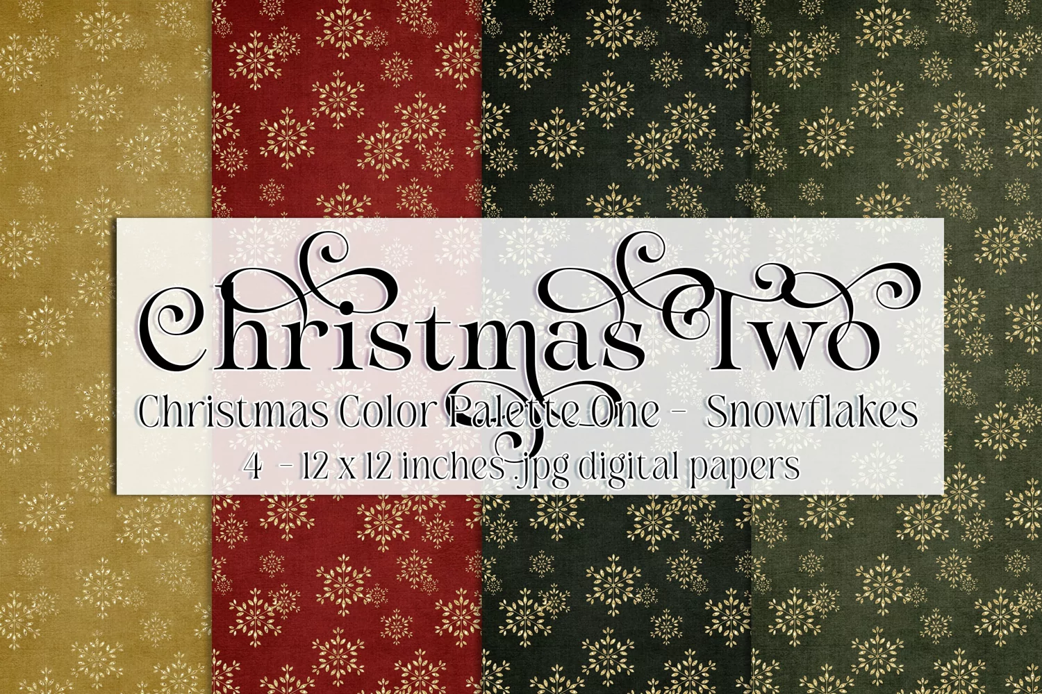 Christmas Background, Christmas Two Color Palette, Snowflake product image 1