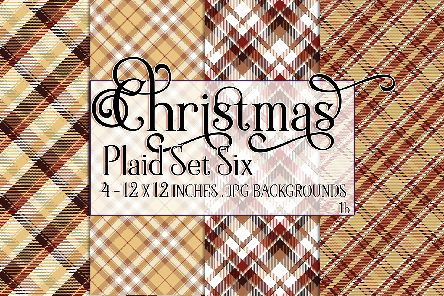 Christmas Background, 12x12 Christmas Plaid Papers, Six product image 1