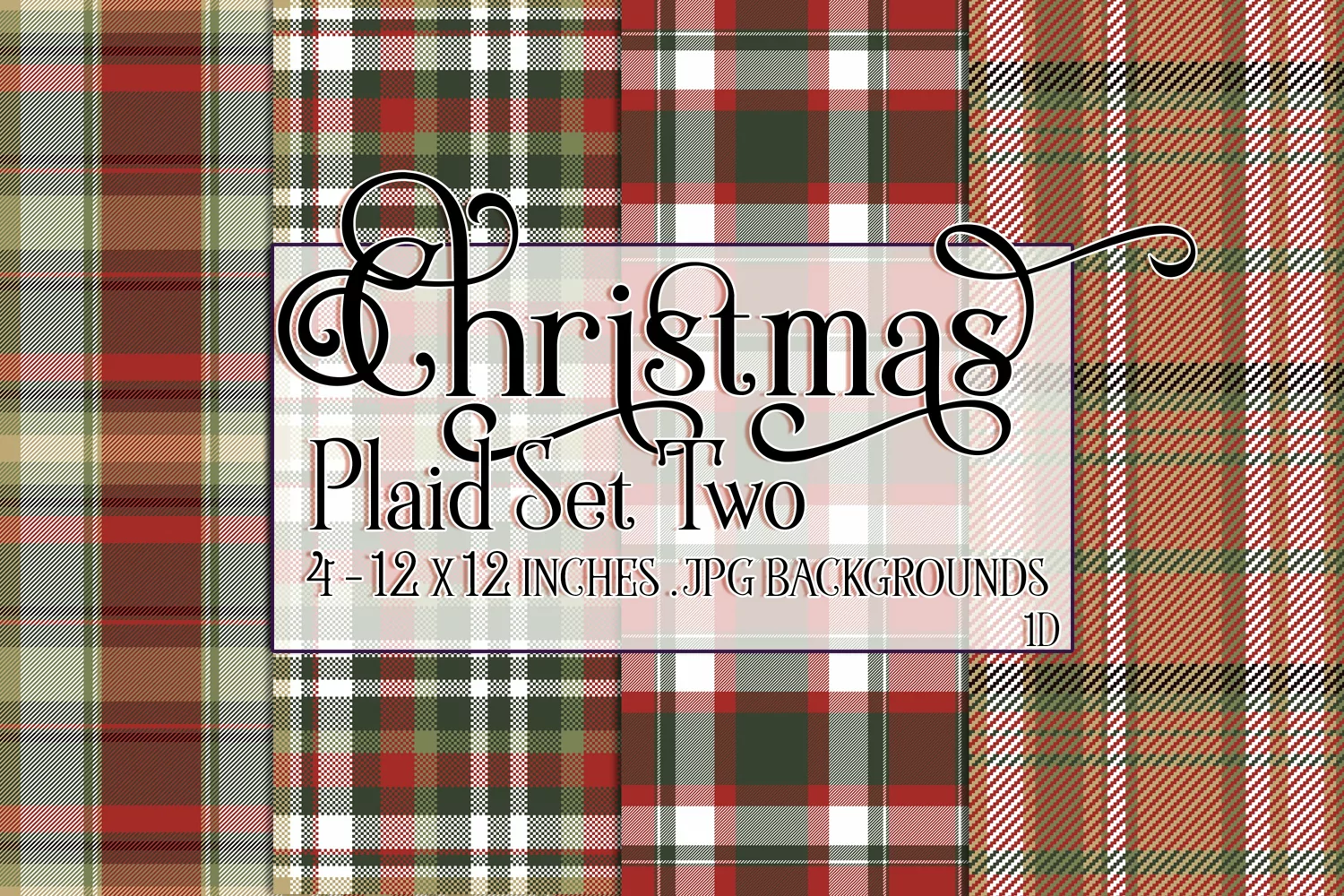 Christmas Background, 12x12 Christmas Plaid Papers, Two product image 1