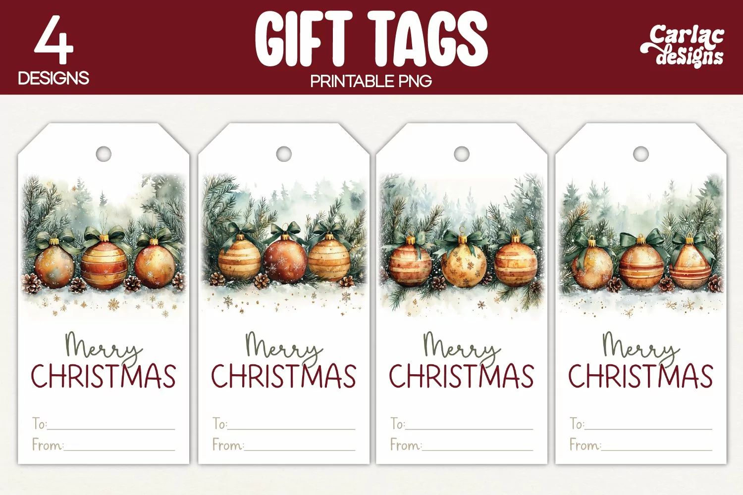 christmas decor gift tags