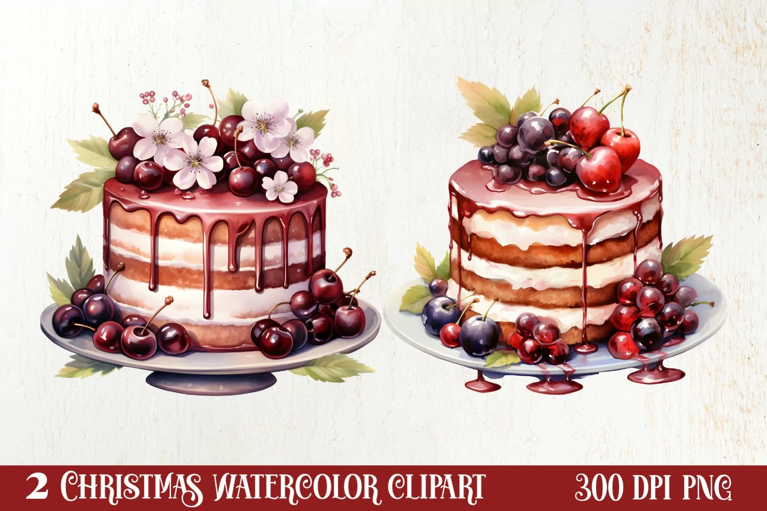Christmas Dessert Clipart Sublimation, Christmas PNG product image 1