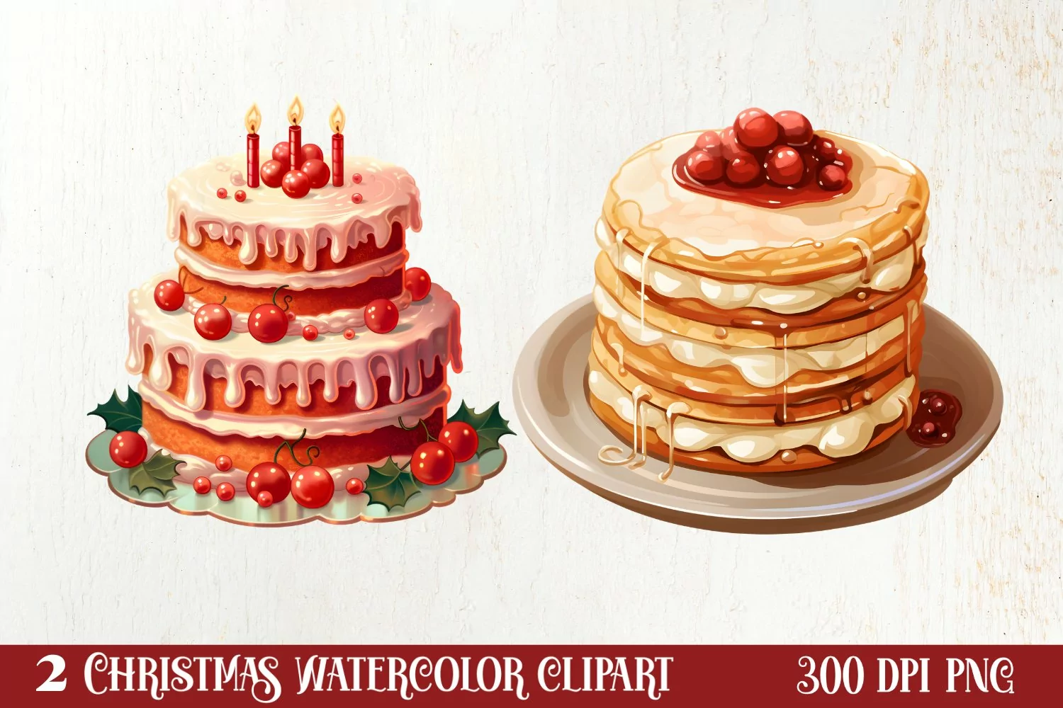 Christmas Dessert Clipart Sublimation, Christmas PNG product image 1