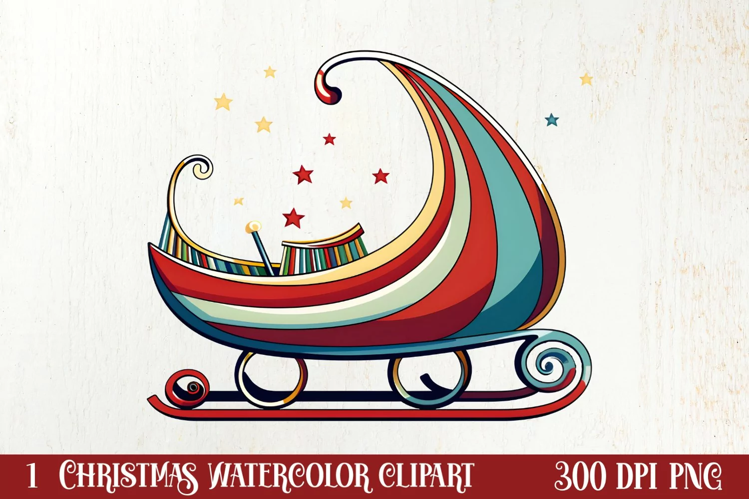 Christmas Doodle Sublimation Clipart, Christmas Clipart product image 1