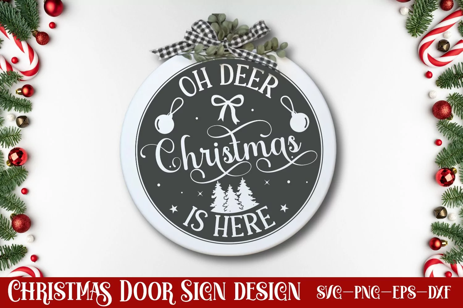 Oh deer christmas is here SVG product image 1