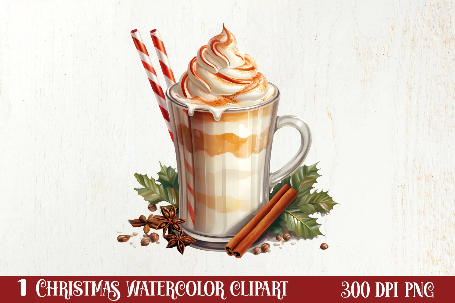 Christmas Winter Drink Sublimation Clipart, Christmas PNG product image 1