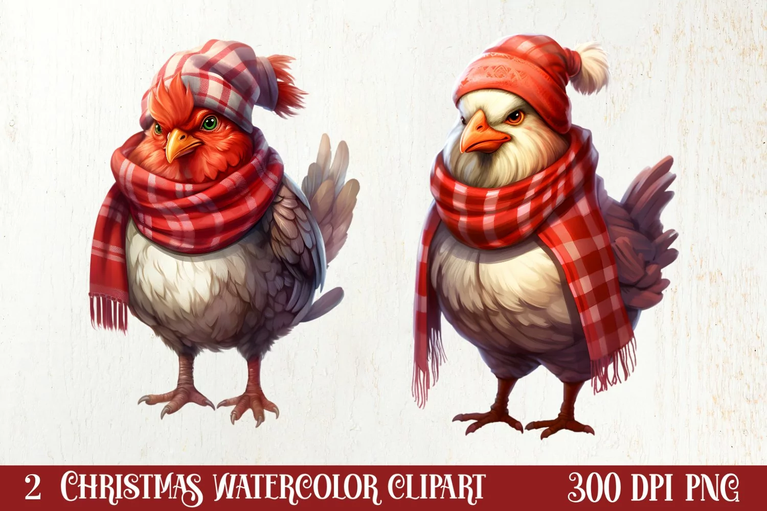 Christmas Farm Animals Sublimation Clipart product image 1