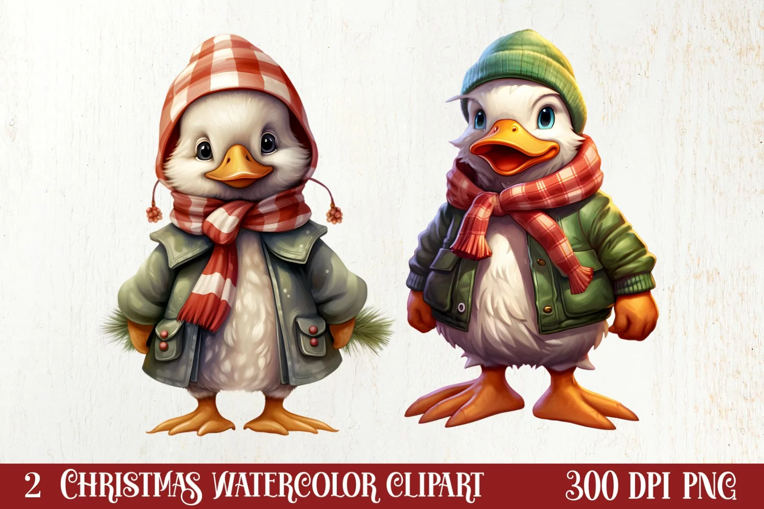 Christmas Farm Animals Sublimation Clipart product image 1