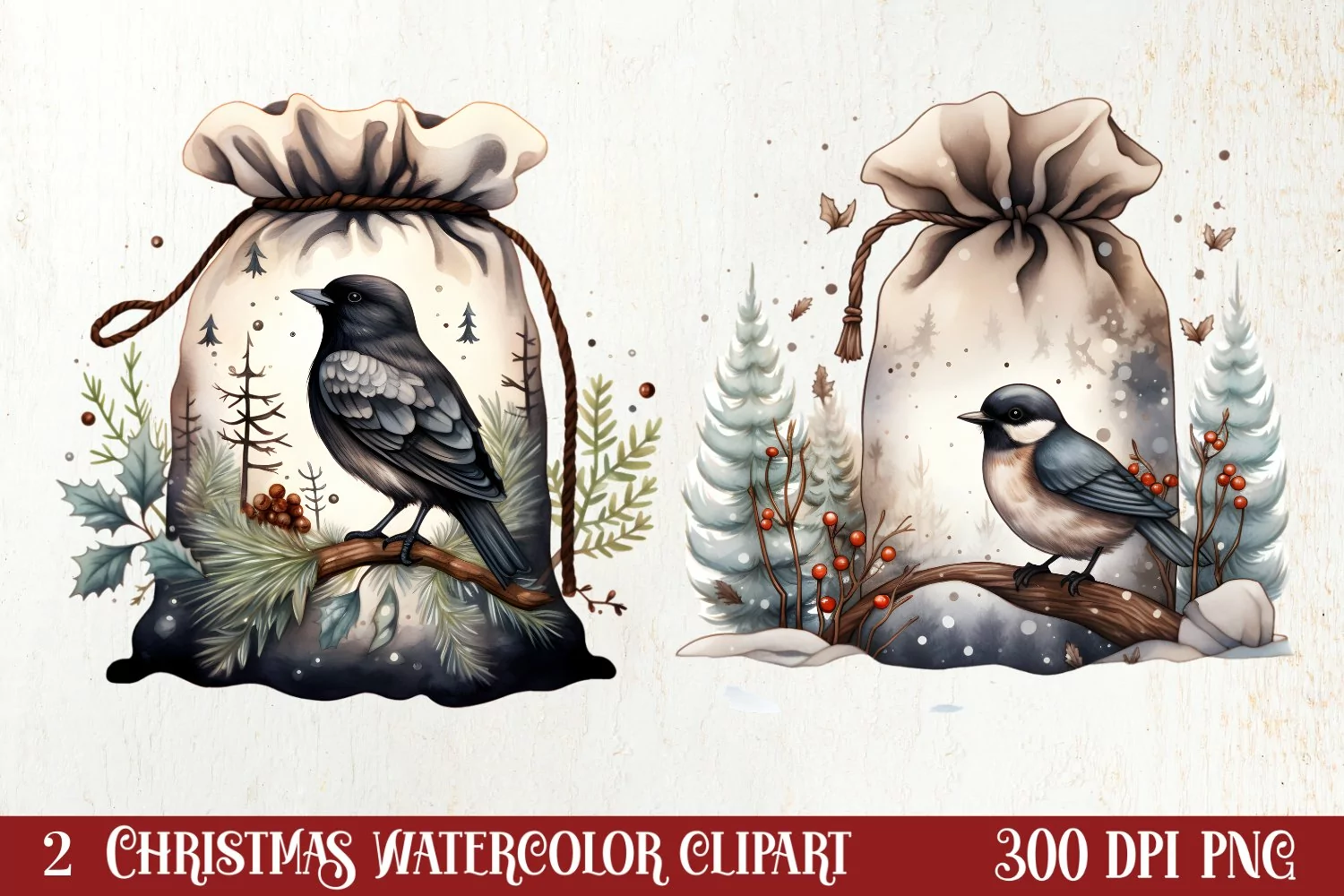 Christmas Farm Clipart, Christmas Clipart product image 1