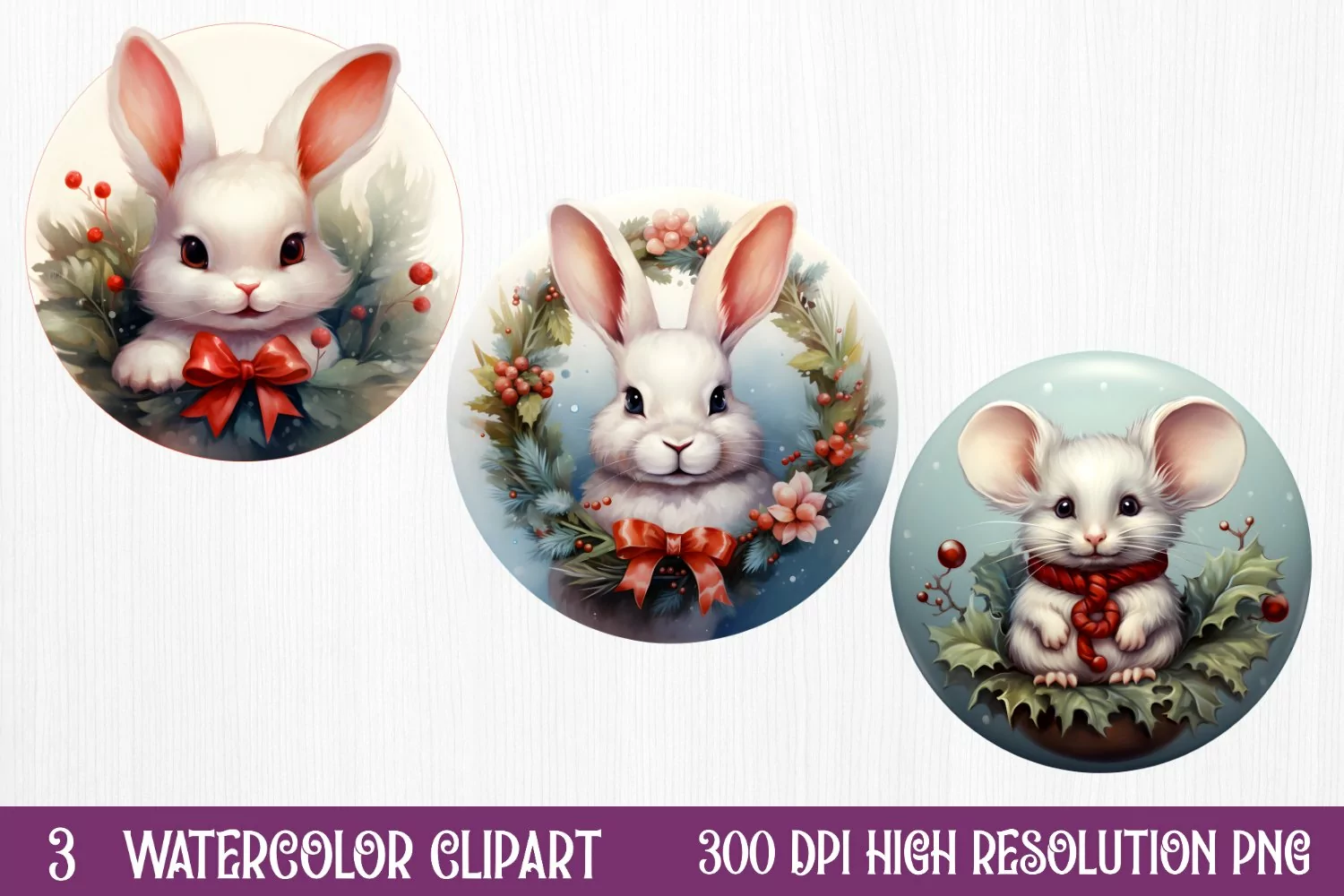 Christmas Farm Ornaments Clipart Sublimation, Christmas PNG product image 1
