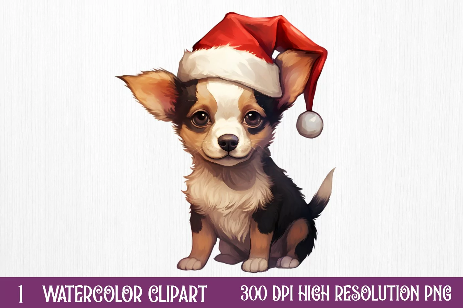 Cute Christmas Dog Sublimation Clipart, Cute Christmas Dog product image 1