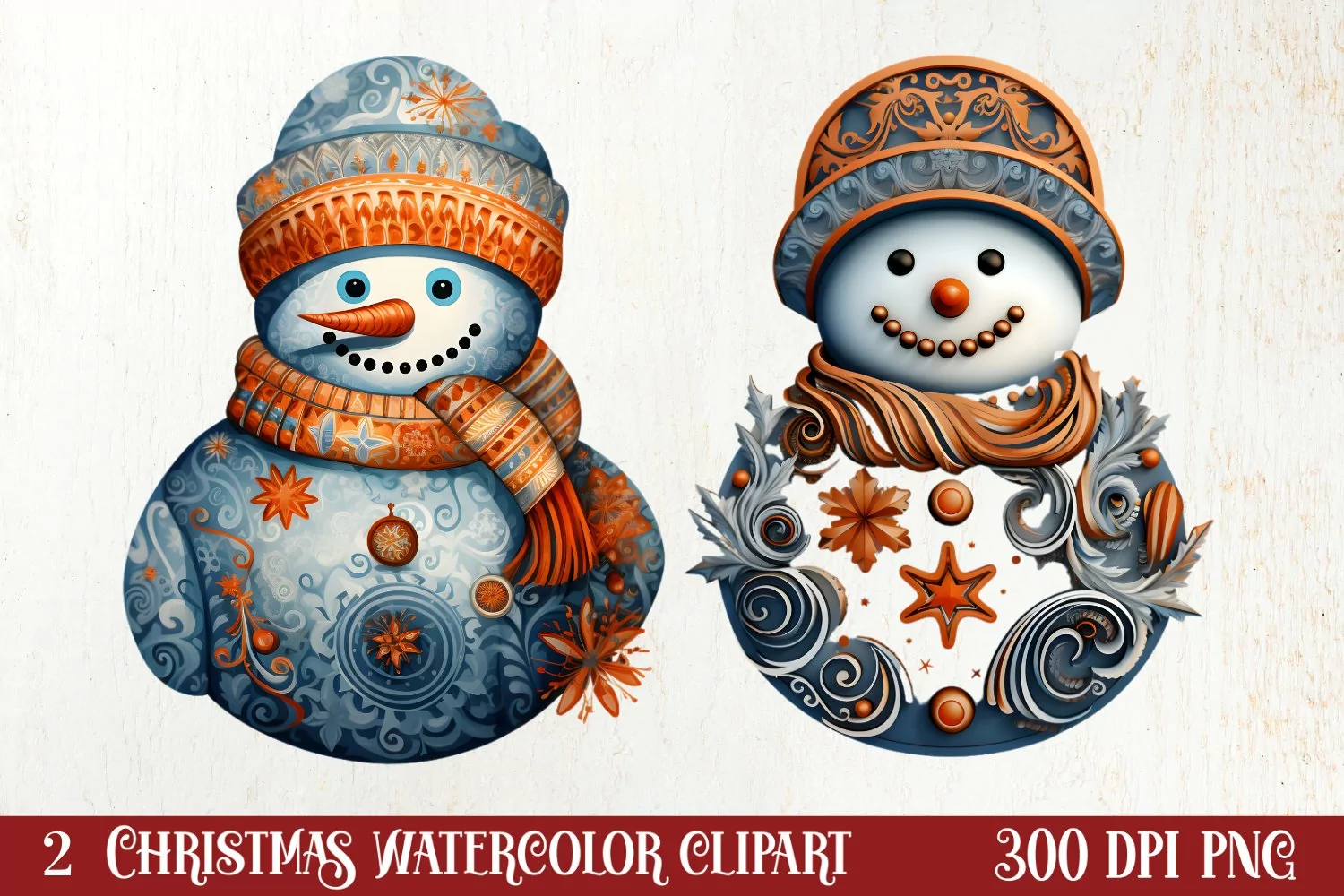 Christmas Fork Art Sublimation Clipart, Christmas Clipart product image 1