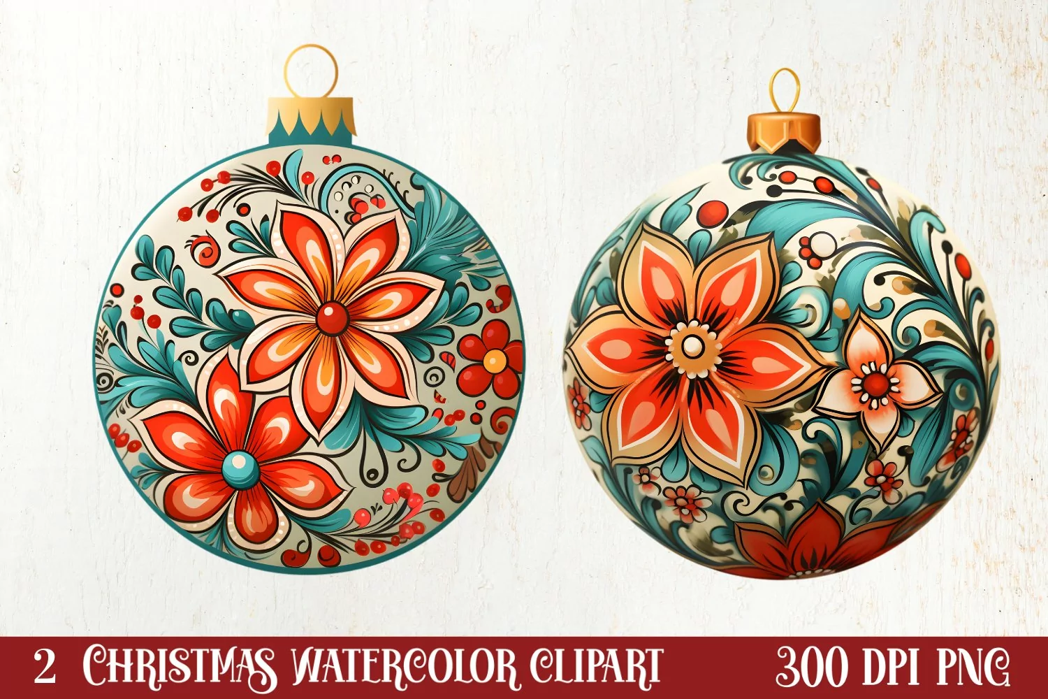 Christmas Fork Art Sublimation Clipart, Christmas Clipart product image 1